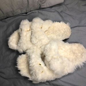 Fluffy sandals